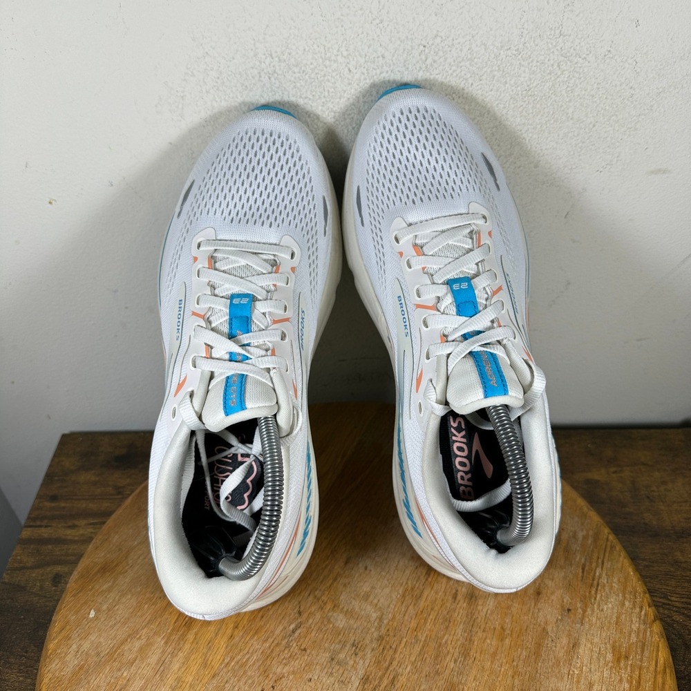Brooks Adrenaline GTS 23 Women's Running Shoes White Blue Size 11 1203811B152 - Picture 2 of 8